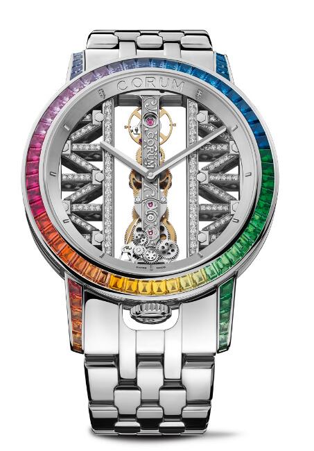 Corum GOLDEN BRIDGE 43 WHITE GOLD BAGUETTE Watch Replica Ref. B113/04405 - 113.991.69/V790 GG69G Corum GOLDEN BRIDGE 43 WHITE GOLD BAGUETTE Watch Replica Ref. B113/04405 - 113.991.69/V790 GG69G